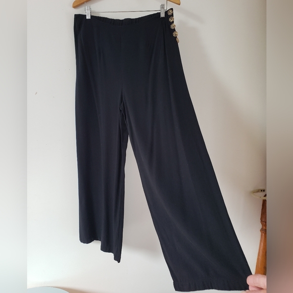 Xhilaration Pants - Xhiliration Black Wide Leg Palazzo Cullottes Pants, Size L